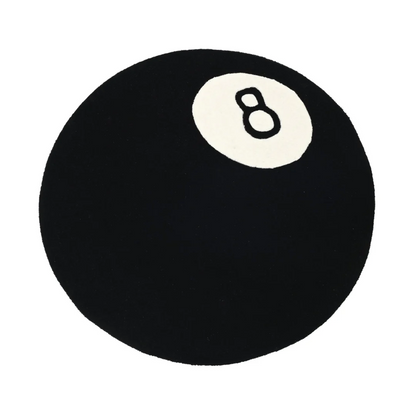 8 Ball Rug | Hand tufted rug | Top view