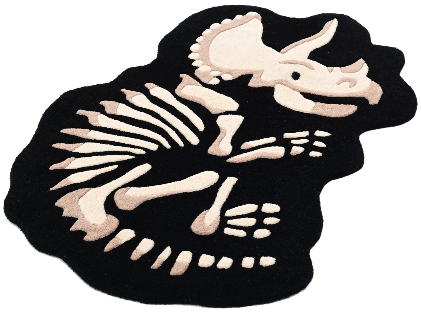 Dinosaur Fossil Rug | Hand tufted rug | Side View