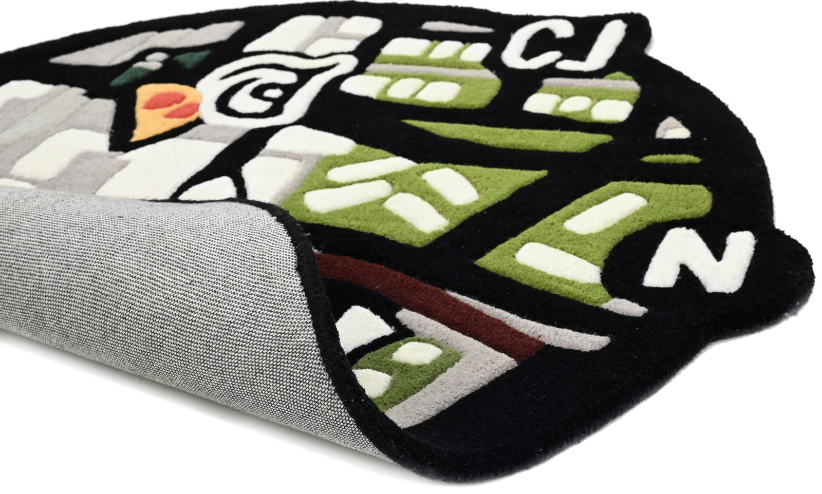 San Andreas Minimap Rug | Hand-Tufted Rug | Bottom View