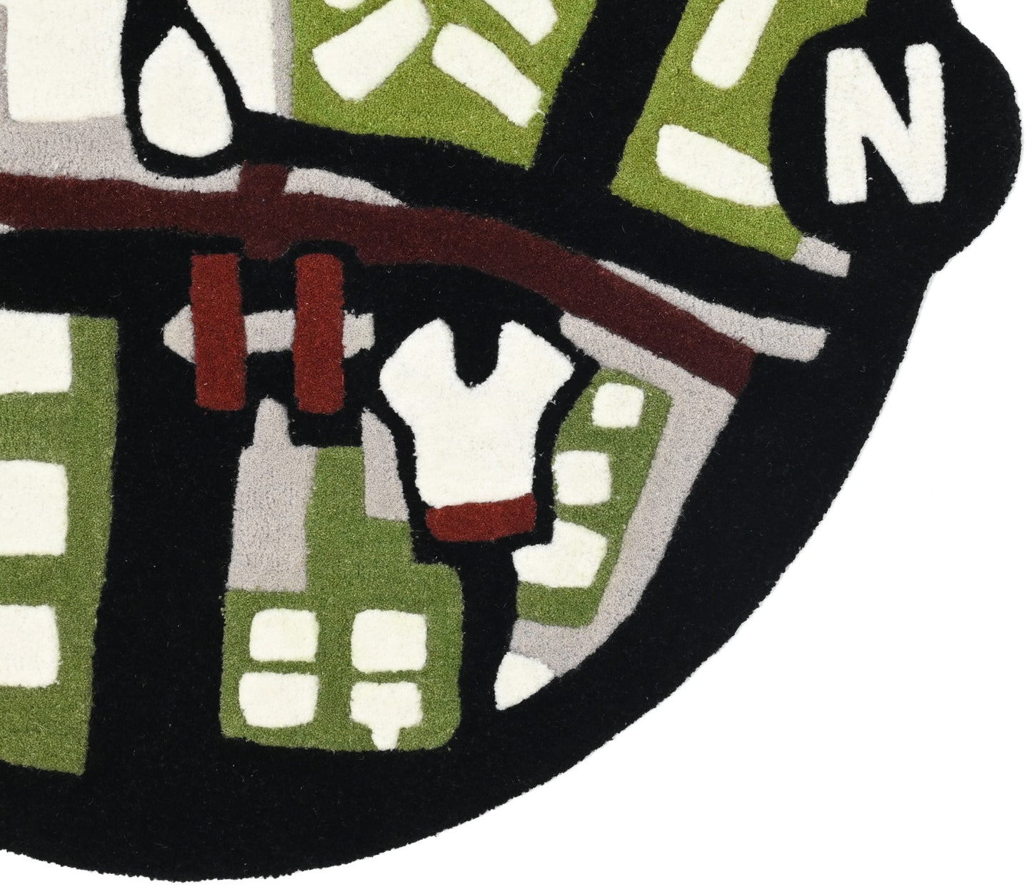 San Andreas Minimap Rug | Hand-Tufted Rug | Zoomed View